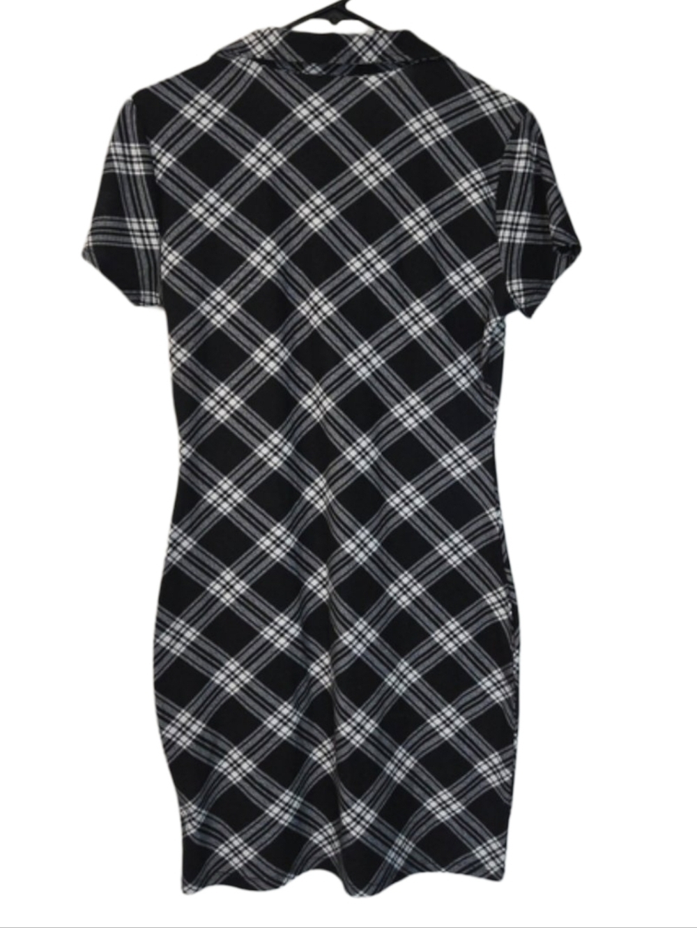 No Comment Chic Black and White Checkered Mini Dress - Picture 2 of 9